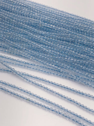 HALF OFF SALE - Blue Topaz Gemstone Beads, Full Strand, Semi Precious Gemstone, 13