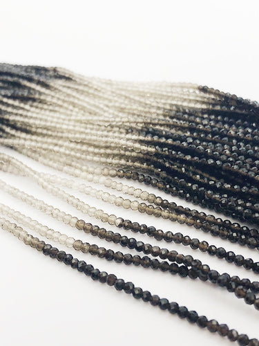 HALF OFF SALE - Shaded Smokey Quartz Gemstone Beads, Full Strand, Semi Precious Gemstone, 13