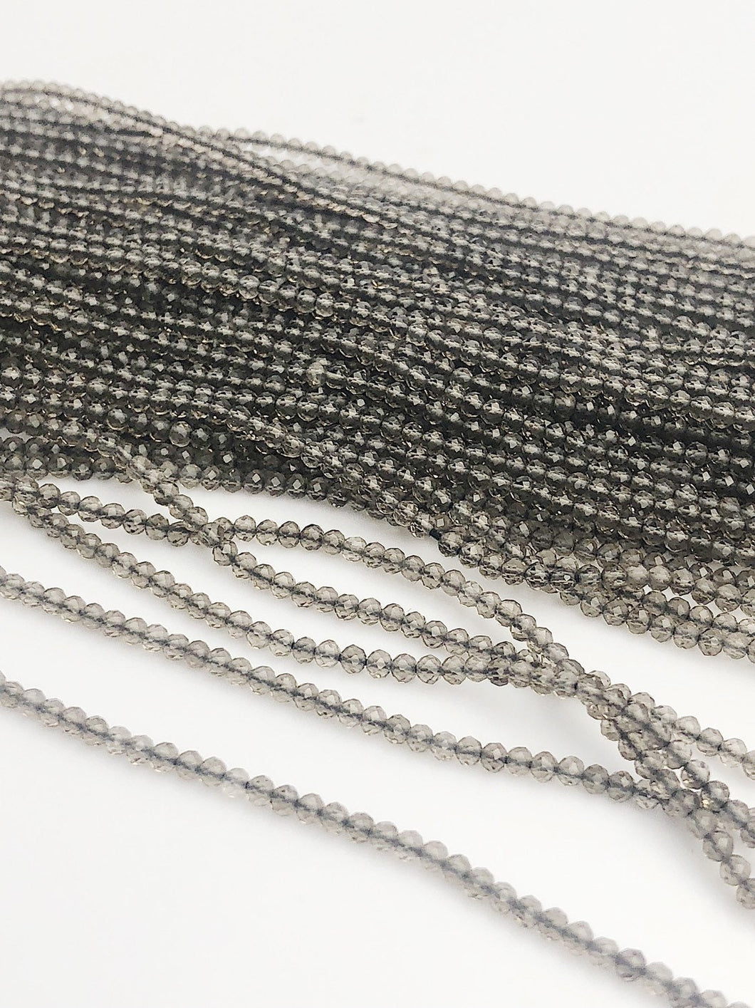 HALF OFF SALE - Smokey Quartz Gemstone Beads, Full Strand, Semi Precious Gemstone, 13