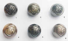 Carved Mormon CTR Symbol Tattoo Tahitian Pearl 13mm (715)
