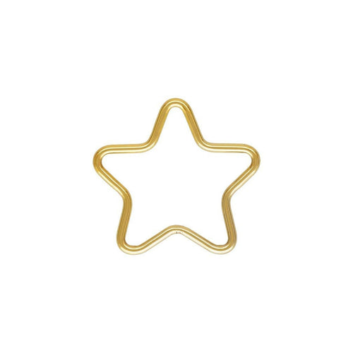 15.0mm Star Jump Ring (0.89mm wire),  14k gold filled. Made in USA. #4008352