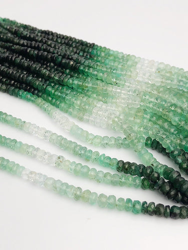 HALF OFF SALE - Shaded Emerald Gemstone Beads, Full Strand, Semi Precious Gemstone, 16