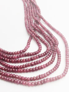 HALF OFF SALE - Ruby Gemstone Beads, 7 Strands Total