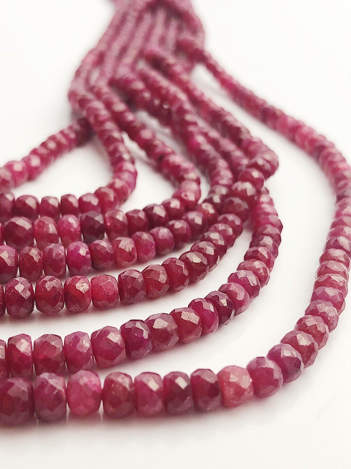 HALF OFF SALE Ruby Gemstone Beads, Strands Total