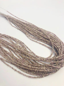 Pink Lavender Diamond Chip Gemstone Beads, All Natural Color, Full Strand, 15"