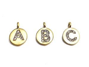 14K Gold Coated Vermeil Alphabet Charms