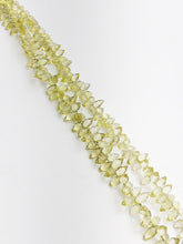 HALF OFF SALE - Lemon Quartz Pointed Faceted Gemstone Beads, Full Strand, Semi Precious Gemstone, 8"