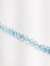 HALF OFF SALE - Sky Quartz Drop Gemstone Beads, Full Strand, Semi Precious Gemstone, 8"