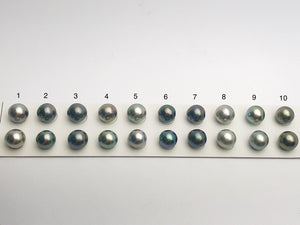 Tahitian Loose Pearls , Drop AAA, Multi Colored Matched Pairs, 11-12mm, #641