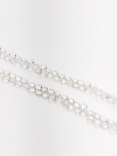 HALF OFF SALE - Quartz Crystal Flat Faceted Round Gemstone Beads, Full Strand, Semi Precious Gemstone, 8"