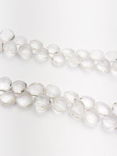 HALF OFF SALE - Quartz Crystal Flat Faceted Round Gemstone Beads, Full Strand, Semi Precious Gemstone, 8"