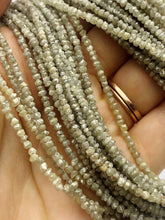 Natural Silver Diamond Chip Gemstone Beads, Full Strand, 16"