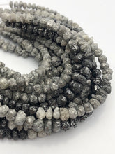 Rough Gray Diamonds, Gemstone Beads, Half Strand, 4.5"