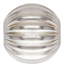 6.0mm Corrugated Bead Light 2.0mm Hole, Sterling Silver. Made in USA. #5001206C