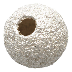 7.0mm Stardust Bead Light 1.8mm Hole, Sterling Silver. Made in USA. #5001207S
