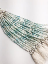 HALF OFF SALE - 7.5mm Larimar Faceted Gemstone Beads, Full Strand, Semi Precious Gemstone, 8" (#20)