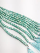 HALF OFF SALE - 9.5mm Amazonite Faceted Gemstone Beads, Full Strand, Semi Precious Gemstone, 8" (#13)