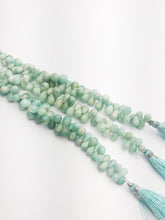 HALF OFF SALE - 13-8.5mm Amazonite Faceted Drop Gemstone Beads, Full Strand, Semi Precious Gemstone, 8"