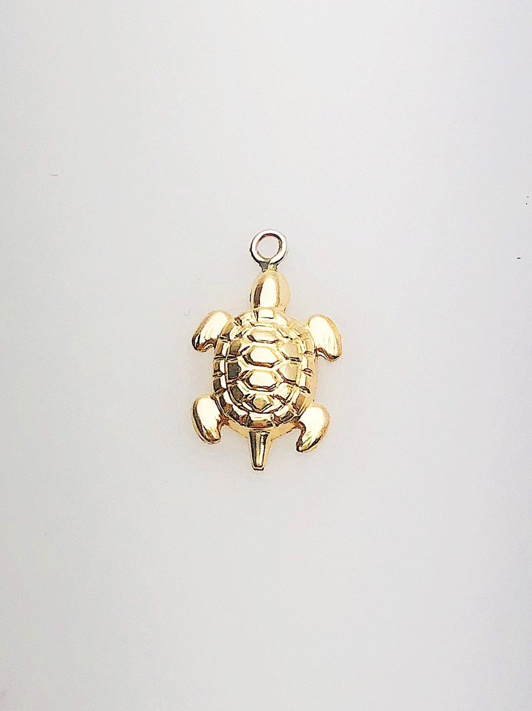 14K Gold Fill Turtle Charm w/ Ring, 8.0mm, Made in USA - 784