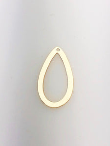 14K Gold Fill Decorative Cut Out Drop Charm w/ Ring, 14.3x25.4mm, Made in USA - 2329