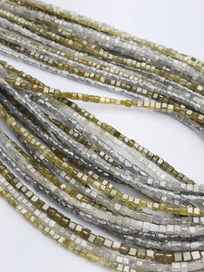 Diamond, Box cut, Genuine Diamonds, Gemstone Beads, All Natural Color, Full Strand, 14"