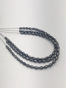 Black Diamonds, Gemstone Beads, Half Strand, 4.5"