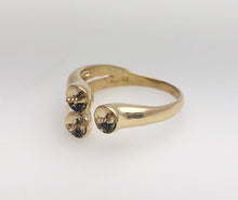 14K Gold 3 Pearl Ring Setting. Setting only. No pearls included.