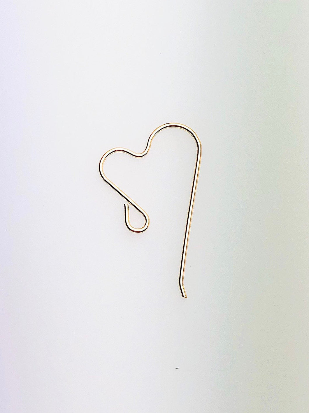 14K Gold Fill Heart Ear Wire .025