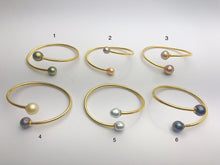 14K Gold Fill Flex Bangle Pearl Bracelets, Tahitian, Edison & South Sea Pearls #772