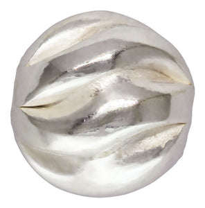 4.0mm Twist Bead 1.1mm Hole, Sterling Silver. Made in USA. #5001204T