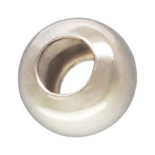 2.0mm Bead Light 0.9mm Hole, Sterling Silver. Made in USA. #5001202