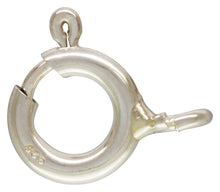 8mm Spring Ring w/ Open Ring, Sterling Silver. #5002480