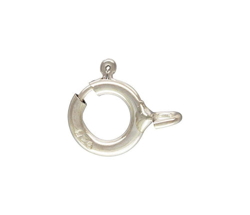 5mm Spring Ring Light w/ Open Ring, Sterling Silver.  #5002350