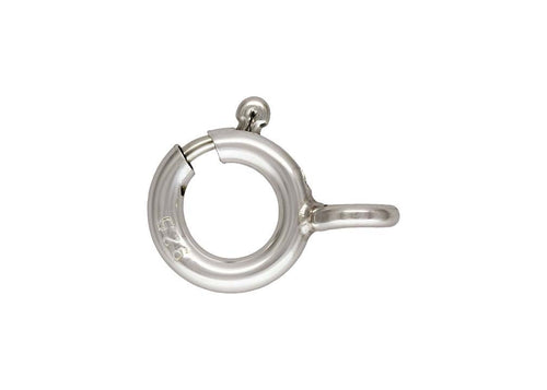 7mm Spring Ring Light w/ Closed Ring, Sterling Silver. #5002470CL