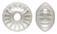 5.7x3.5mm Corrugated Saucer Bead 1.5mm Hole, Sterling Silver. Made in USA. #5020135C