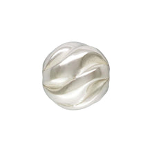 8.0mm Twist Bead 2.1mm Hole, Sterling Silver. Made in USA. #5001208T