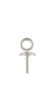 3mm Cup & Peg Drop w/2.5mm Ring, Sterling Silver. #5005881D