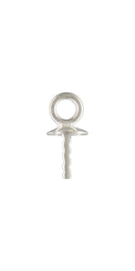 3mm Cup & Peg Drop w/2.5mm Ring, Sterling Silver. #5005881D
