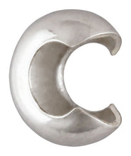 2.5mm Crimp Cover AT,  Sterling Silver. Made in USA. #5004825CCB100