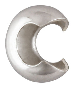 2.5mm Crimp Cover AT,  Sterling Silver. Made in USA. #5004825CCB100