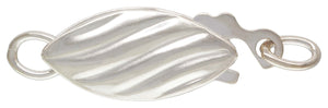 Wave Pearl Clasp (6.0mmX12.5mm), Sterling Silver. Made in USA. #5003567W
