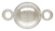 6.0mm Round Magnetic Clasp, Sterling Silver. Made in USA. #5003560BM