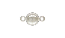 6.0mm Round Magnetic Clasp, Sterling Silver. Made in USA. #5003560BM
