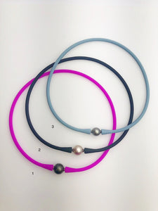Stretchy Tahitian or Edison Pearl Silicone Necklaces (#781 No. 1-3)