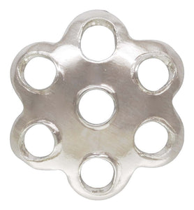 6.0mm Perforated Flower Bead Cap, Sterling Silver. Made in USA. #5020265