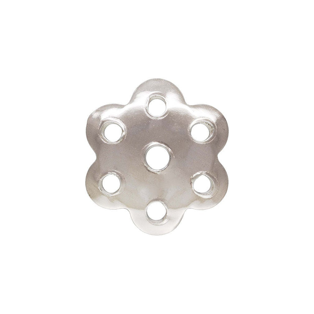 7.0mm Perforated Flower Bead Cap, Sterling Silver. Made in USA. #5020266