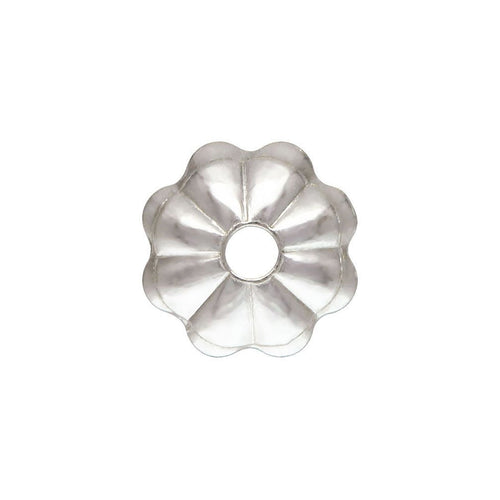 4.0mm Flower Bead Cap 1.0mm Hole,  Sterling Silver. Made in USA. #5005743