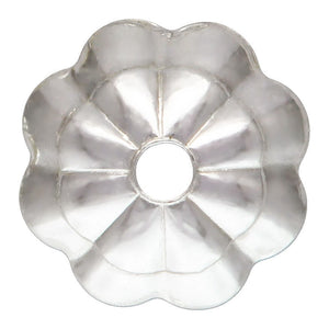 5.0mm Flower Bead Cap 1.0mm Hole,  Sterling Silver. #5005753