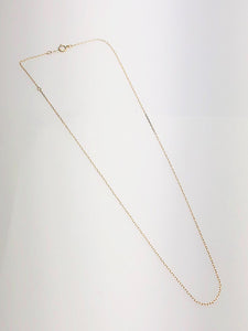 14k Yellow Gold, 16"-18" Forzantina Chain Necklace, 14k Solid Gold, (790)