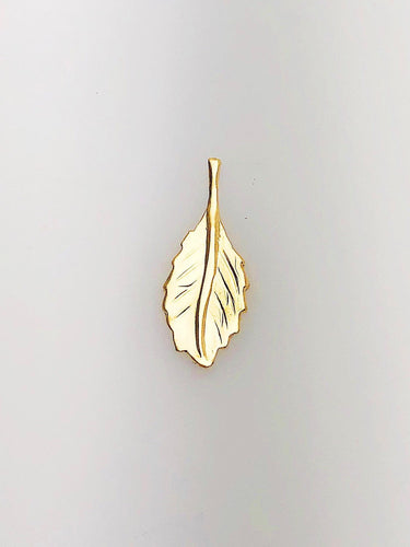 14K Gold Fill Feather Charm, 7.0x18.3mm, Made in USA - 68